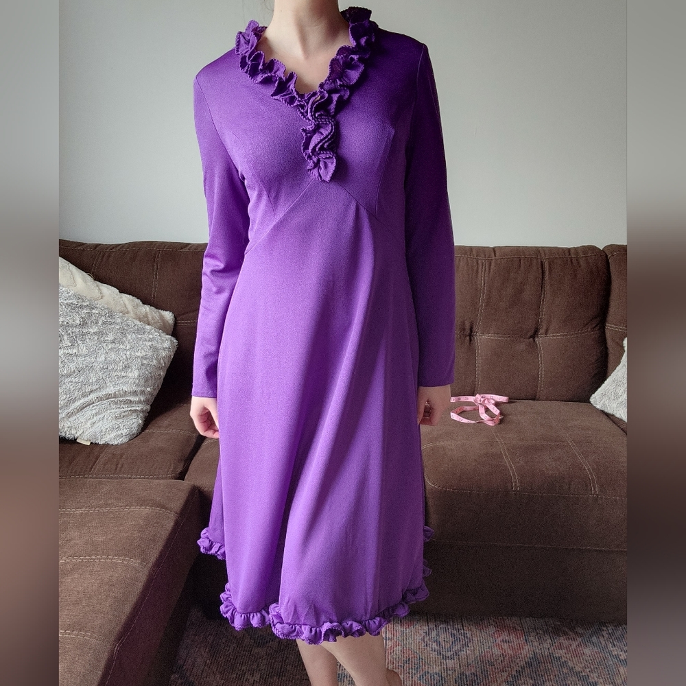 Vintage Edith Flagg California purple dress